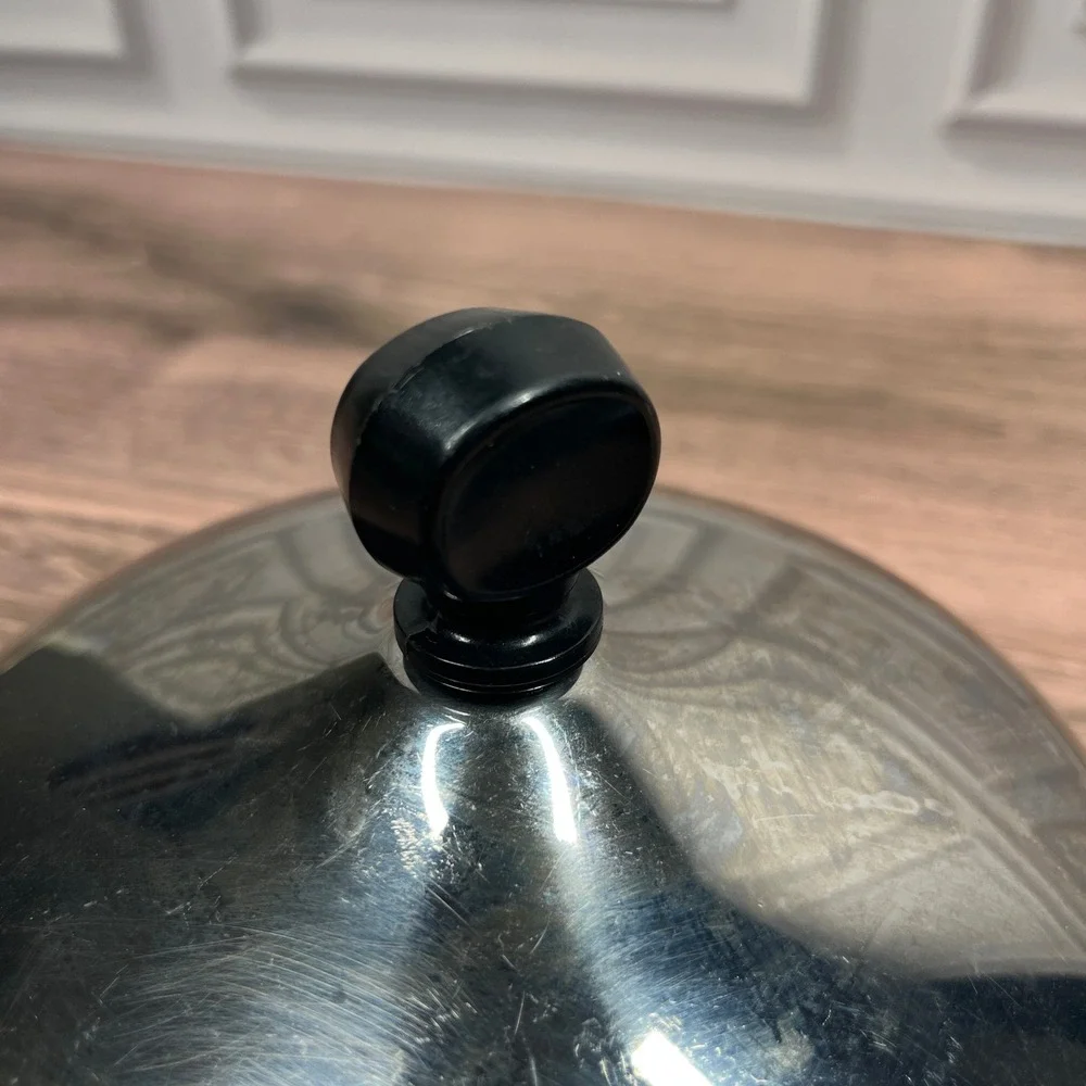 Farberware Replacement Lids Only Set of 3 Silver Stainless Steel Bakelite Knobs